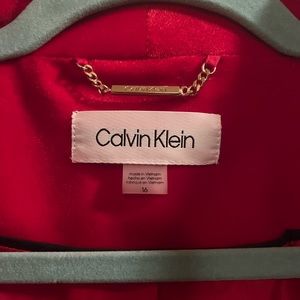 Calvin Klein red velvet blazer